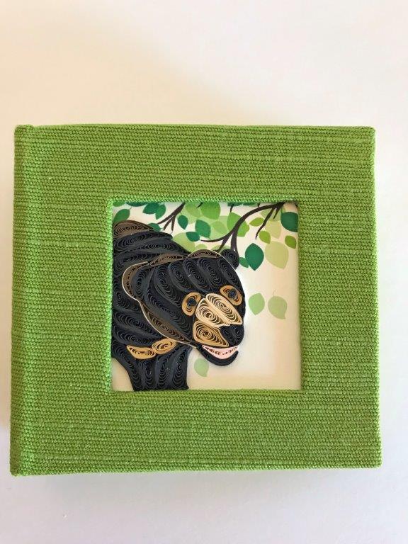 Hand Quilled Sticky Note Cover Bear #SN10385