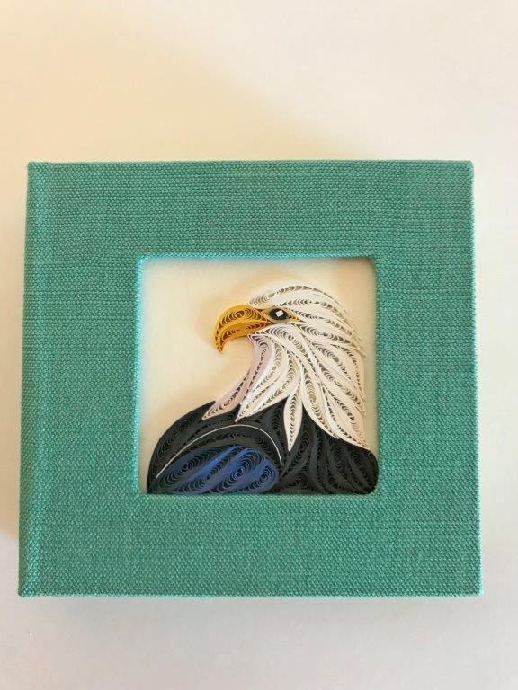Hand Quilled Sticky Note Cover Eagle #SN10399