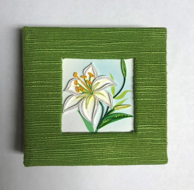 Hand Quilled Sticky Note Cover Lilly #SN10453