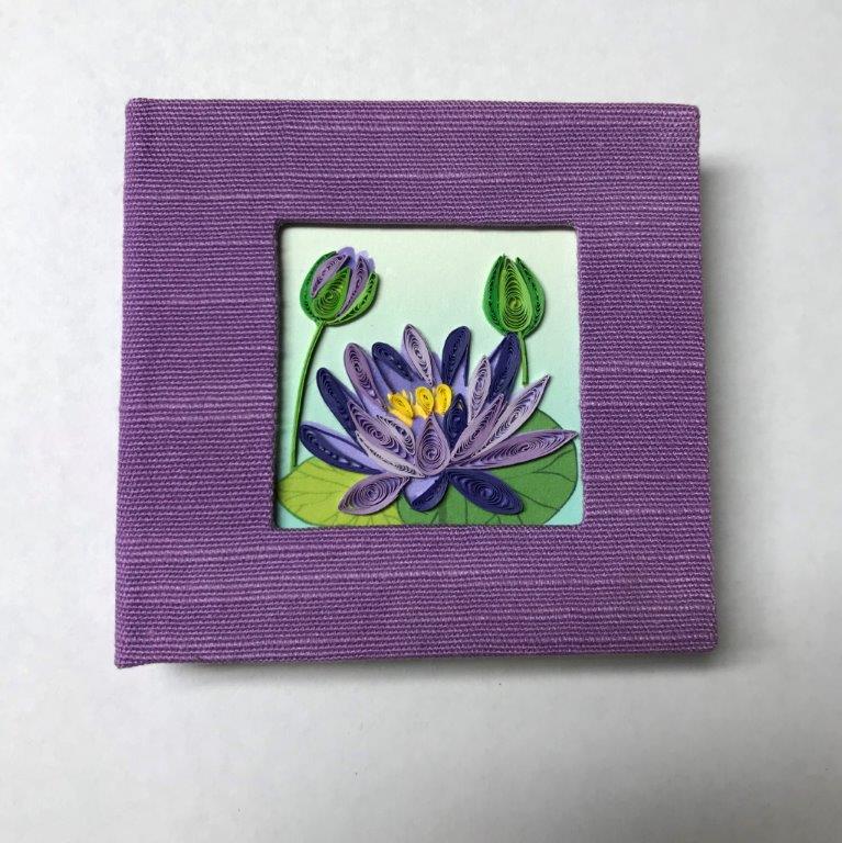 Hand Quilled Sticky Note Cover Water Lilly #SN10457