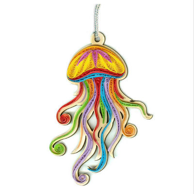 Hand Quilled Jellyfish Ornament #QO12180