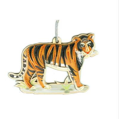 Hand Quilled Tiger Ornament #QO12187
