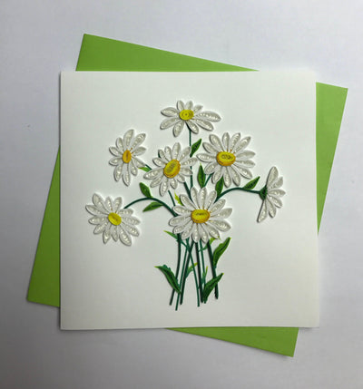 Hand Quilled Greeting Card Daisy #QC10267