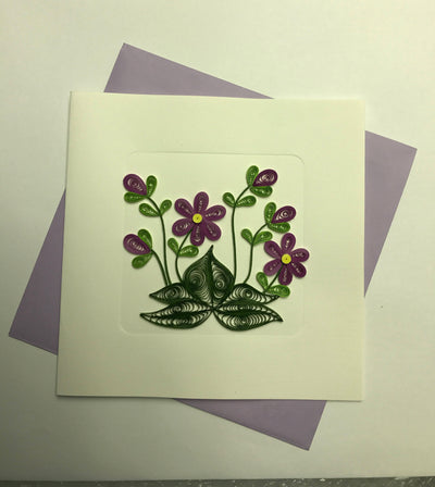 Hand Quilled Greeting Card  Flower #QC10567