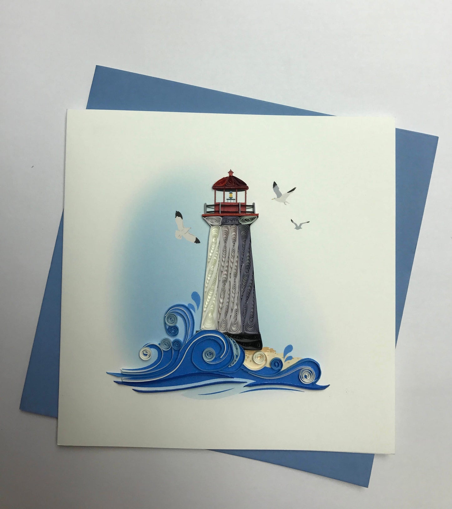 Hand Quilled Greeting Card Lighthouse #QC10258