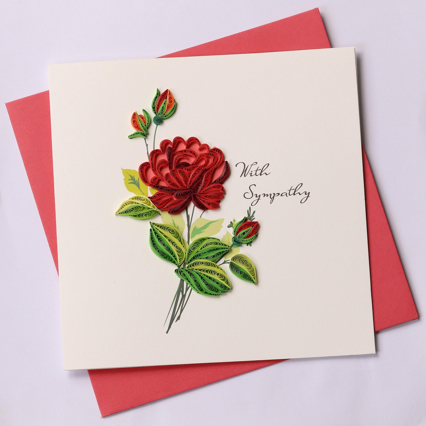 Hand Quilled Greeting Card Sympathy #QC