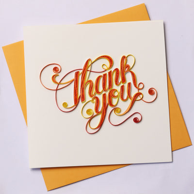 Hand Quilled Greeting Card Thank You #QC10406