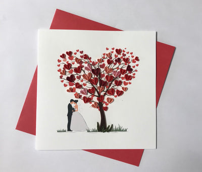 Hand Quilled Greeting Card Wedding #QC