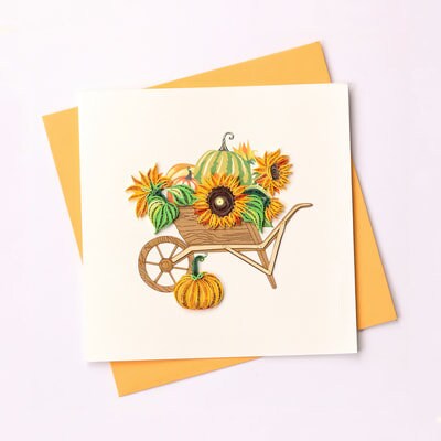 Hand Quilled Greeting Card Autumn #QC10498