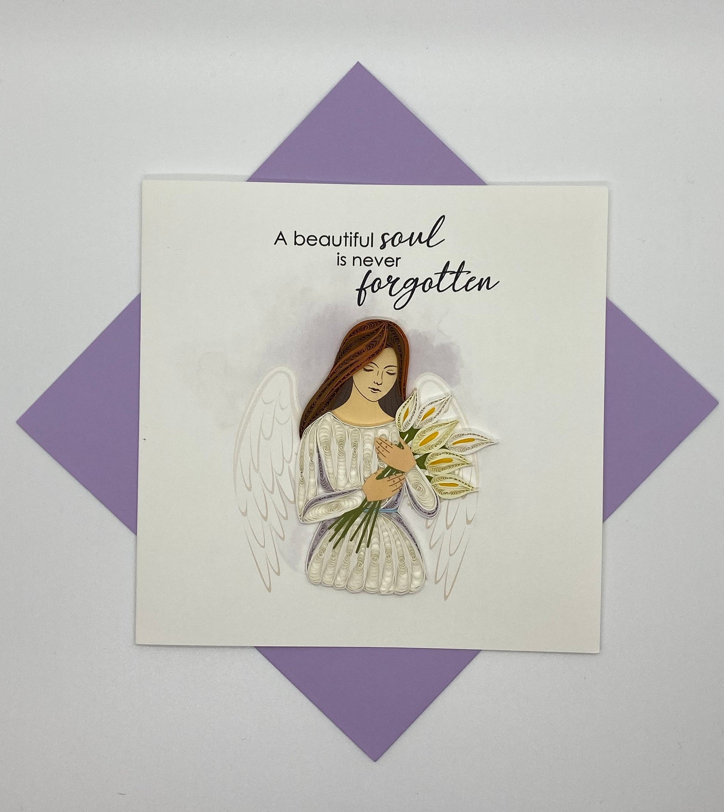 Hand Quilled Greeting Card Sympathy #QC12046