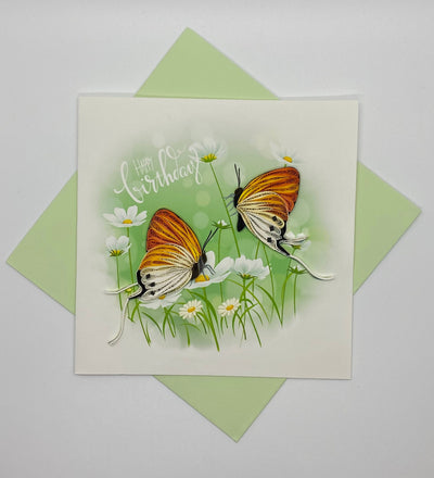 Hand Quilled Greeting Card Butterfly #QC