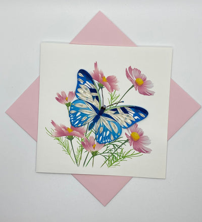 Hand Quilled Greeting Card Butterfly #QC11141