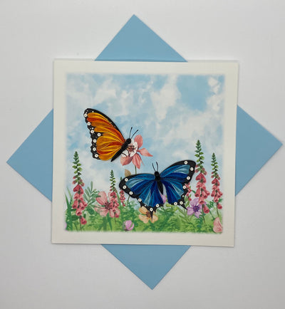 Hand Quilled Greeting Card Butterfly #QC11140